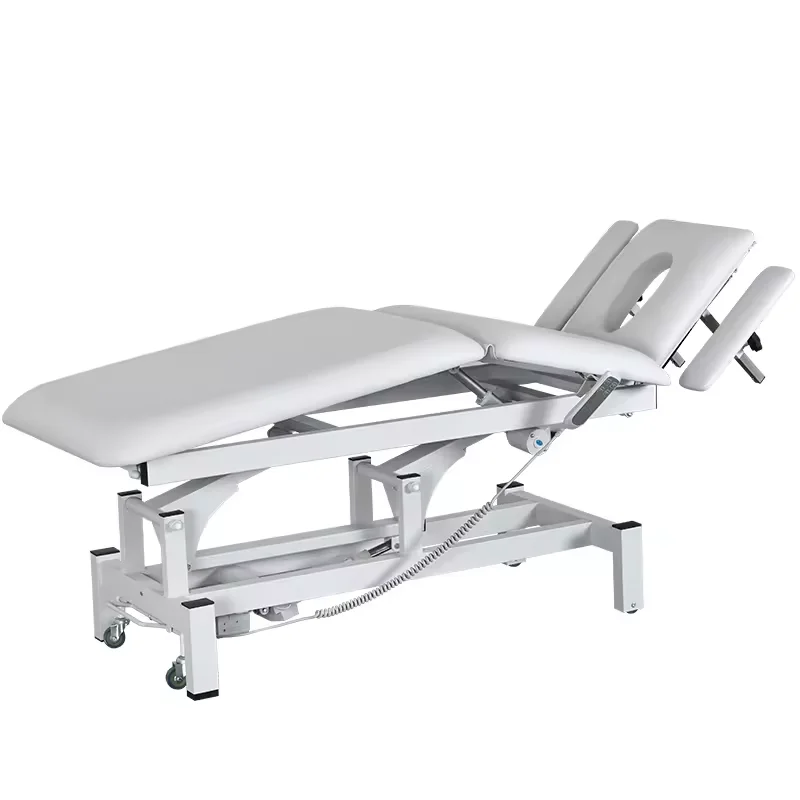 PosturalCare Pro PC-2M — table électrique kiné 2 moteurs sellerie blanche